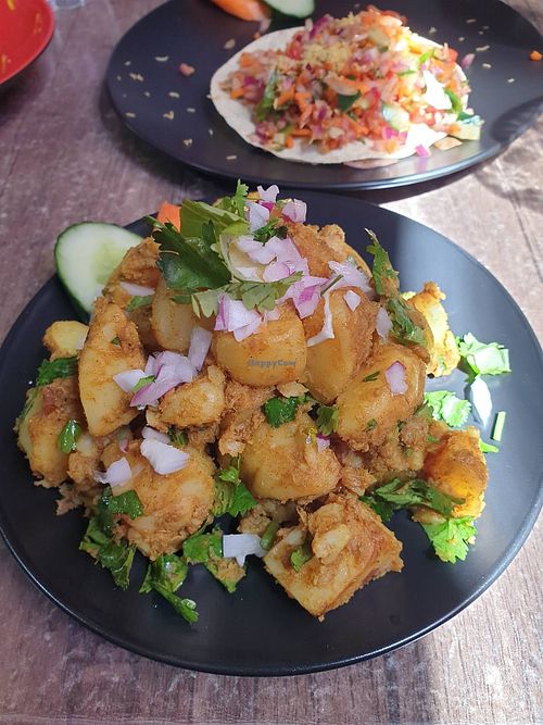 Alu Sandheko 12.95 - marinated potatoes w/herbs and spice at Magic Momo Kafe  in West Footscray