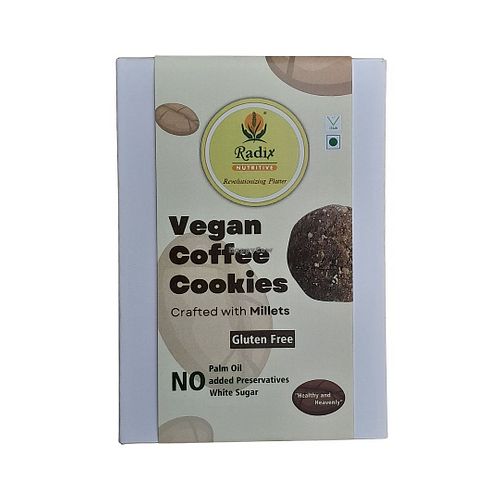 Introducing Radix Nutritive® Gluten-free, Vegan Coffee Millet cookies, a gentle snack at tea time embellished with the richness of millets in coffee flavor.  at Radix Nutritive in Karnataka
