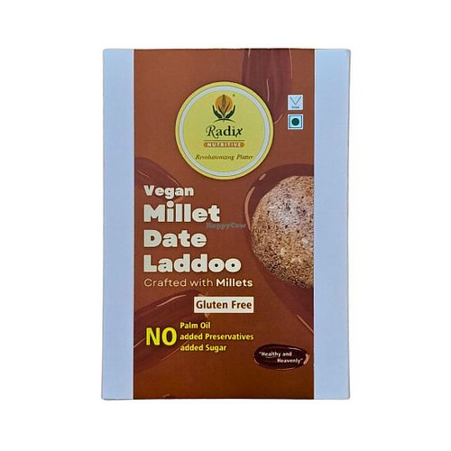 Radix Nutritive® presents Gluten free, Vegan, Millet Date Laddoos. These laddoos are a feast blended with taste and nutrition driven by Millets, Dry Fruits, Seeds.   at Radix Nutritive in Karnataka