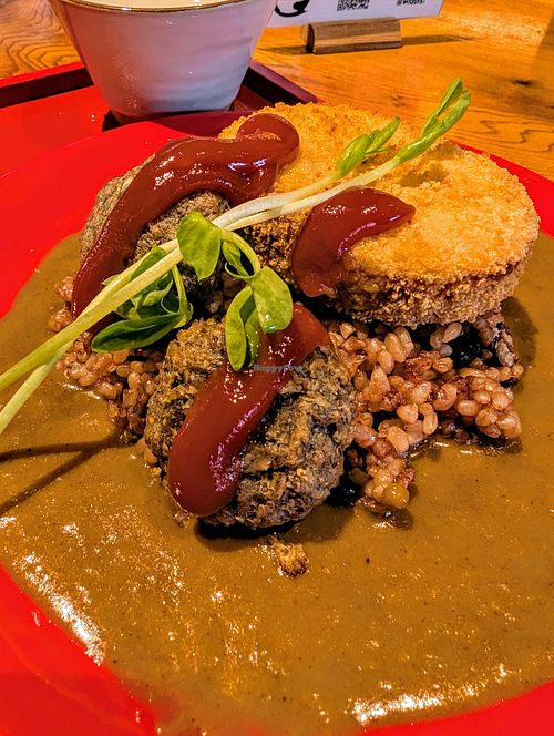 Curry and okra croquette at UNO RAMEN - Sanjo in Kyoto