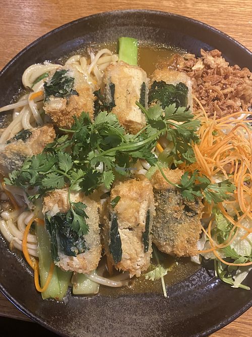 Vegan Wok mit Udon Nudeln und Tofu   at Ryouri Restaurant in Regensburg in Regensburg