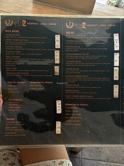 Menu  at Jeffry Coffee Shop in Pecatu