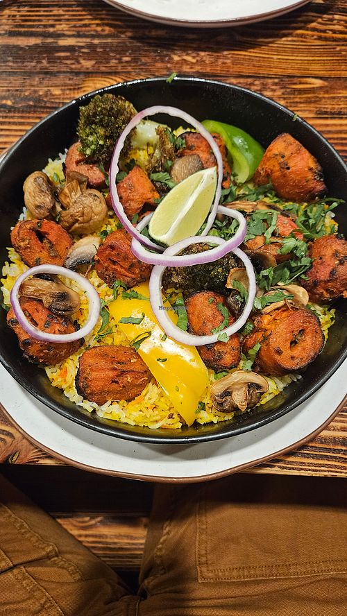 Vegan tikka at Kesari Indian Kitchen in Ogden