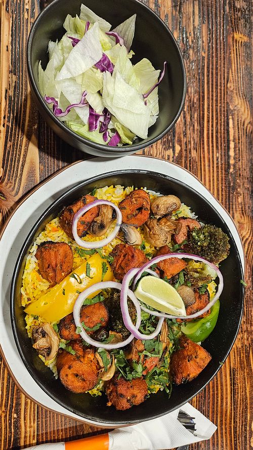 Vegan tikka at Kesari Indian Kitchen in Ogden