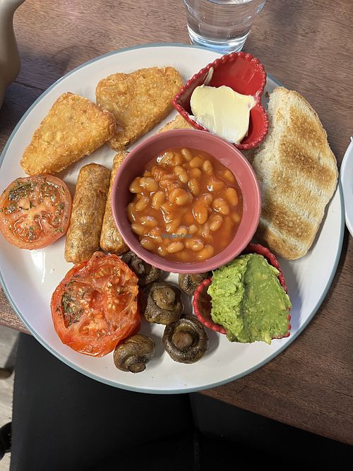 Vegan all day breakfast   at Oranges and Lemons in Colchester