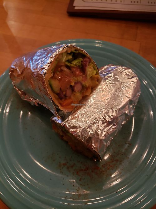 A vegan burrito created for me. at Cantina23 in Hiroshima