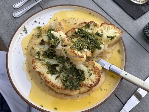 Cauliflower steak w/ leek purée   at Viva in South Padre Island