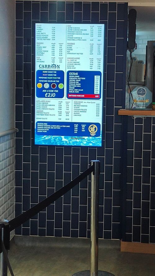 Menu at The Carron in Stonehaven