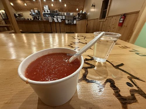 Tomato soup  at StrEatz Mobile Food in North Woodstock