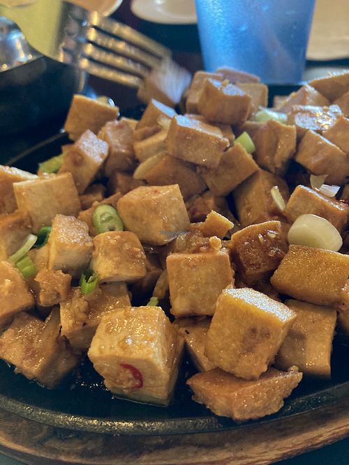 
Ginataang Gulay - coconut milk and ginger stew with squash and green beans and tofu as an add-on.
 at Tita Flora's in Independence