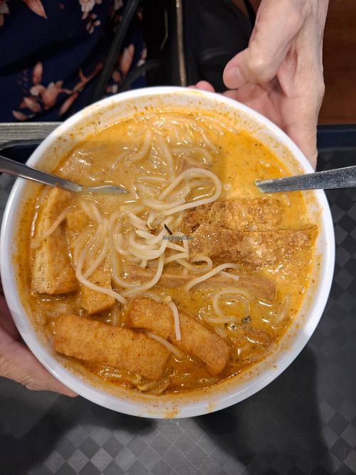 Superb. Just love the wokwhey smell.
The laksa was also fantastic.
Portion was big. 
If you're hungry, this potion can top up your tank. at e Veg - 益素食 - Sembawang in North Singapore