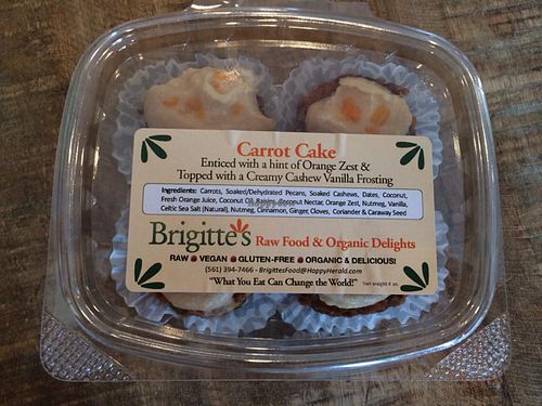 raw carrot cake bites at The Bee in West Palm Beach