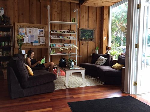 area to relax and read  at The Bee in West Palm Beach