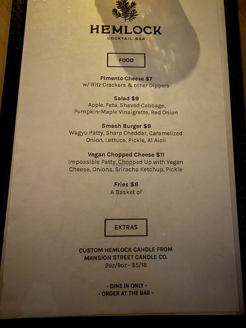 Vegan chopped cheese.  at Hemlock in Catskill