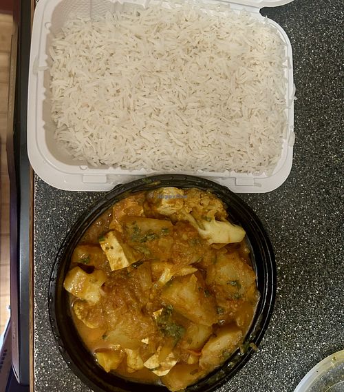 Aloo gobhi vegan + tofu   at Mumbai Grand in Auburn
