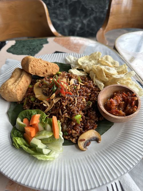 Vegan fried ricee  at Hause Rooftop Senopati in Jakarta
