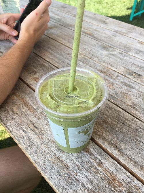 Mint chocolate chip smoothie.  at Healthy Being Juicery in Jackson