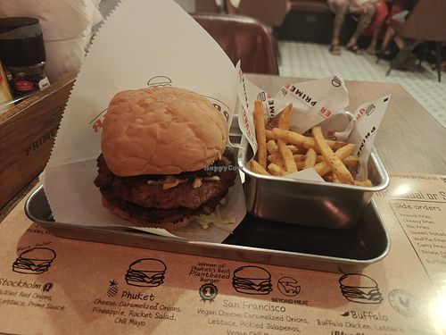 Vegan burger at Prime Burger - Fisherman's Village in Koh Samui