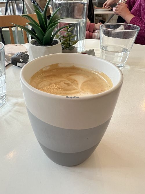 Cappuccino with oat milk.   at Holy Mug in Kalamata