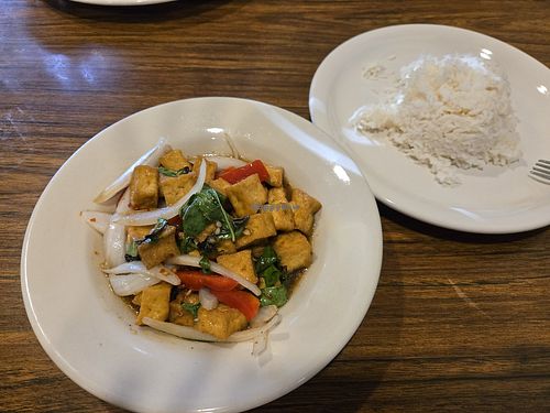 Pad Tofu Basil at Thai Kitchen in Austin