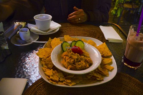 Hummus and chips at Avocado Cafe - Chistoprudny in Moscow