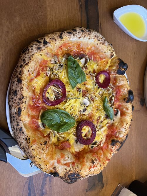 Pizza with vegan cheese  at Origano Pizza & Bakery in Ankara