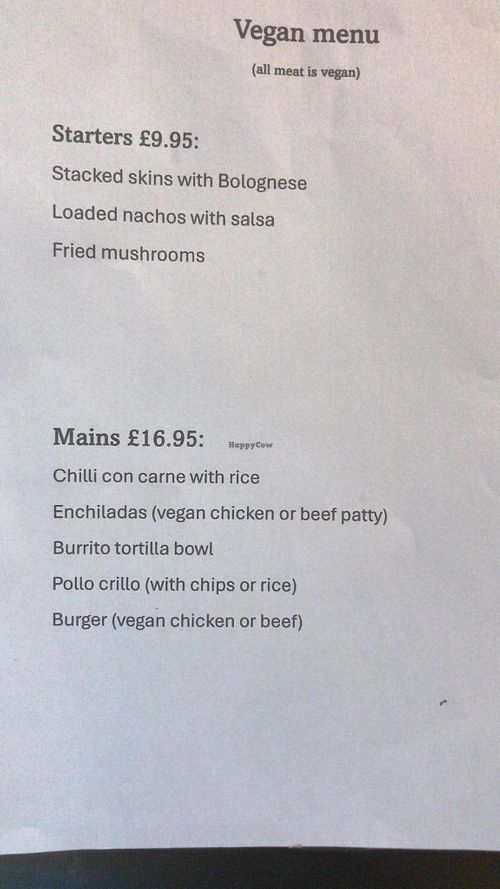 Vegan Options 👀 at El Tio in South Shields