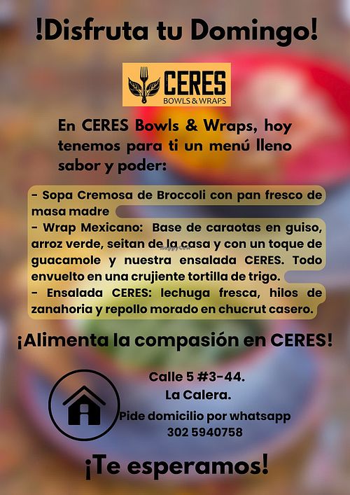 Volante publicitario  at Ceres in La Calera