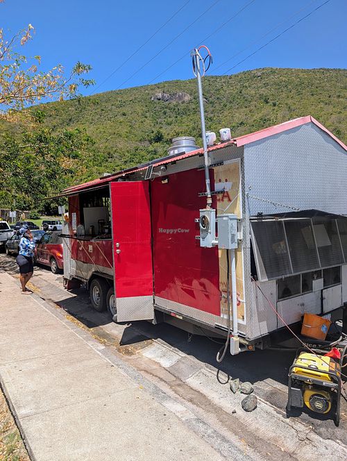 The Big Red truck at Rastafari - Blazing By The Sea in St Thomas