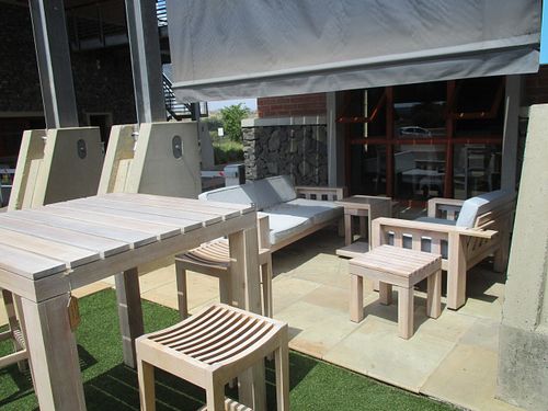 You can sit outside on a sunny day and relax. at Aurelie's Health and Lifestyle Cafe in Johannesburg