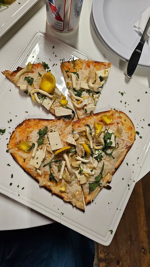 Vegan flatbread at Ellijay Tapz Pizza and Tapas Bar in Ellijay