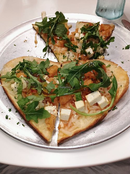 Vegan flatbread at Ellijay Tapz Pizza and Tapas Bar in Ellijay