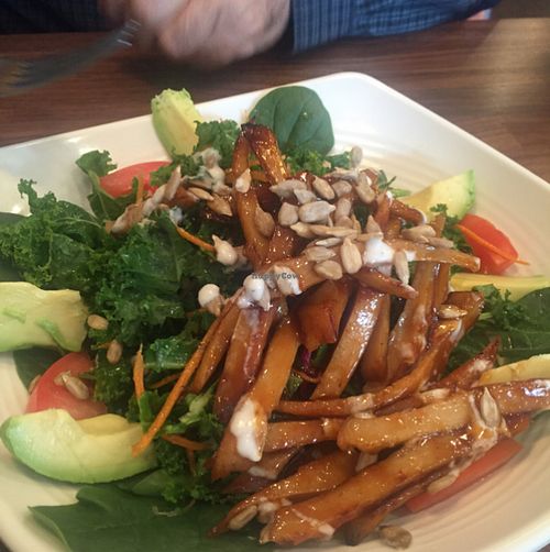 kale salad.  at Blossom Vegan Restaurant in Pleasanton