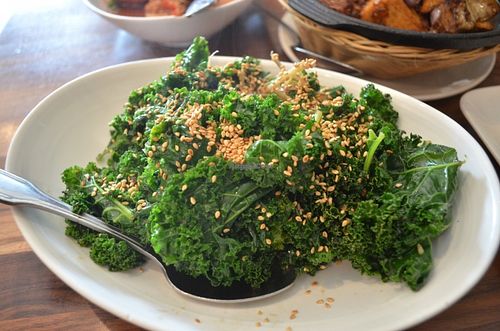 Ginger Kale (menu item 35) yummy at Blossom Vegan Restaurant in Pleasanton