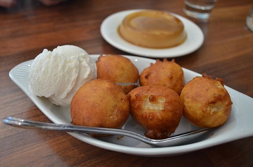 Fried Banana with Vegan Ice Cream (Homemade Desserts) A MUST ! at Blossom Vegan Restaurant in Pleasanton