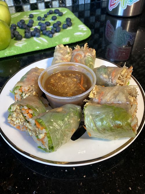 Loved the Spring Rolls 😛 Very Tasty   at Blossom Vegan Restaurant in Pleasanton