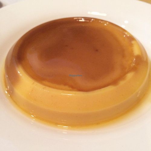 Flan at Blossom Vegan Restaurant in Pleasanton