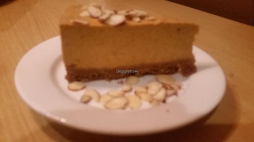 Pumpkin Cheesecake at Blossom Vegan Restaurant in Pleasanton