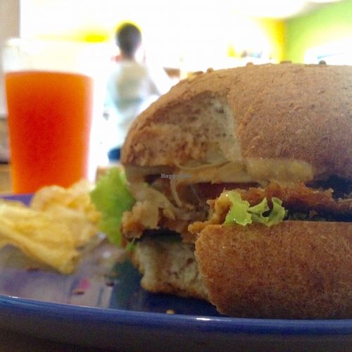 veggie burger at Artesano in Guatemala City
