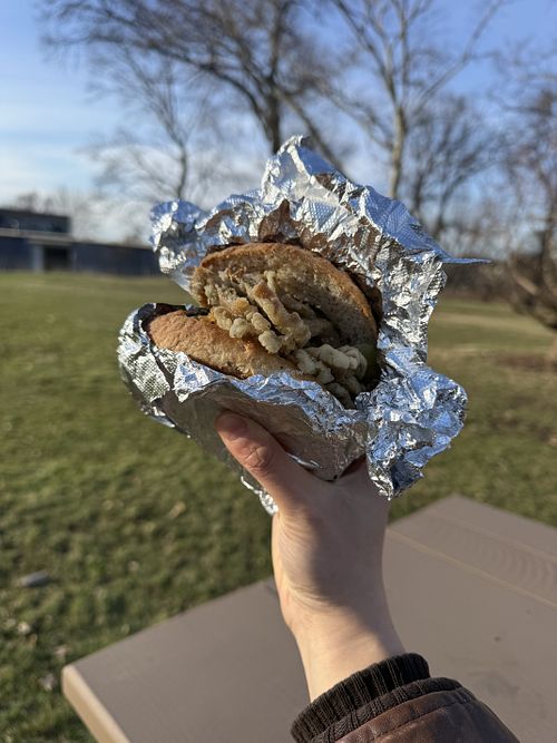 Caribbean style oyster mushroom sandwichh  at Wild Rise Bakery - Pre Order Only in Pittsburgh