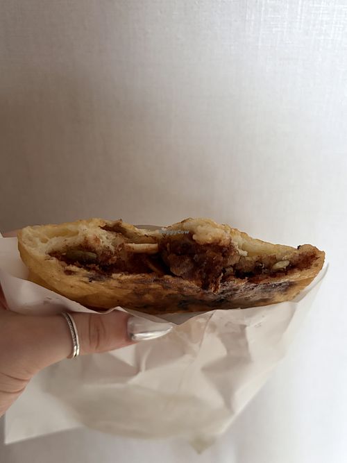 Sweet seed filling   at Namdaemun Vegetable Hotteok in Seoul