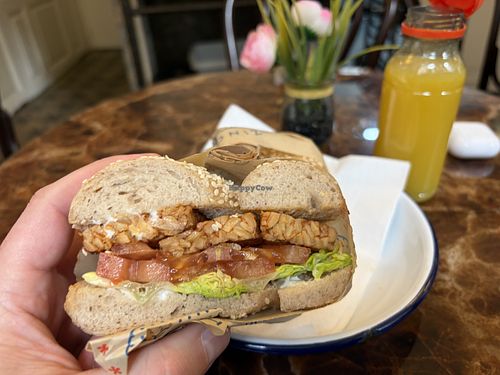 Tempeh BLT 👍👍  at Flo's Deli in Amsterdam