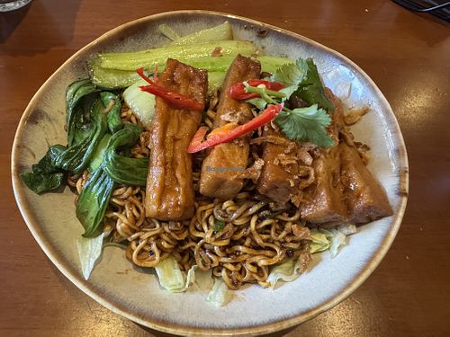 Fried noodles with Tofu  at Tra Bar! in Groningen