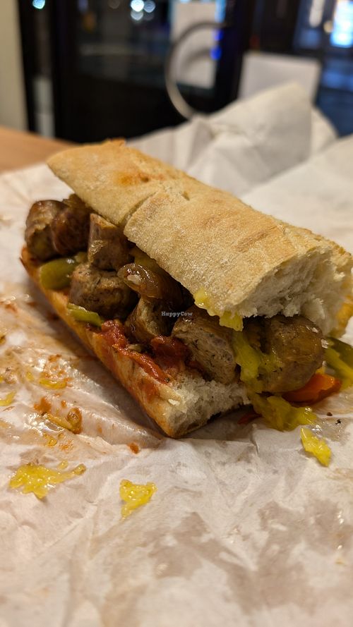 Vegan Sausage at Suds & Subs in Wakefield