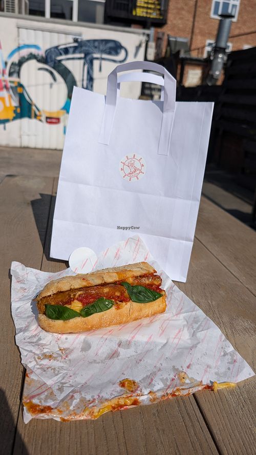 Vegan Chicken Parm at Suds & Subs in Wakefield