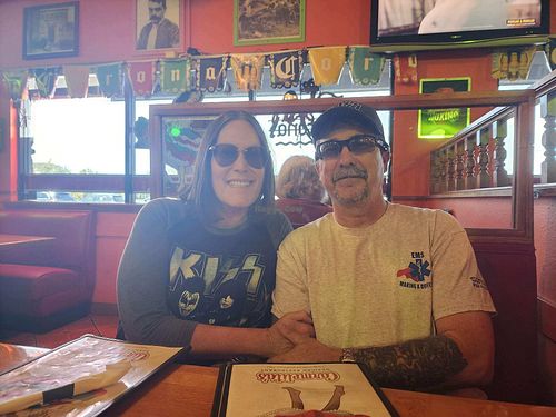 Enjoying a margarita  at Carmelita's Mexican Restaurant in New Port Richey