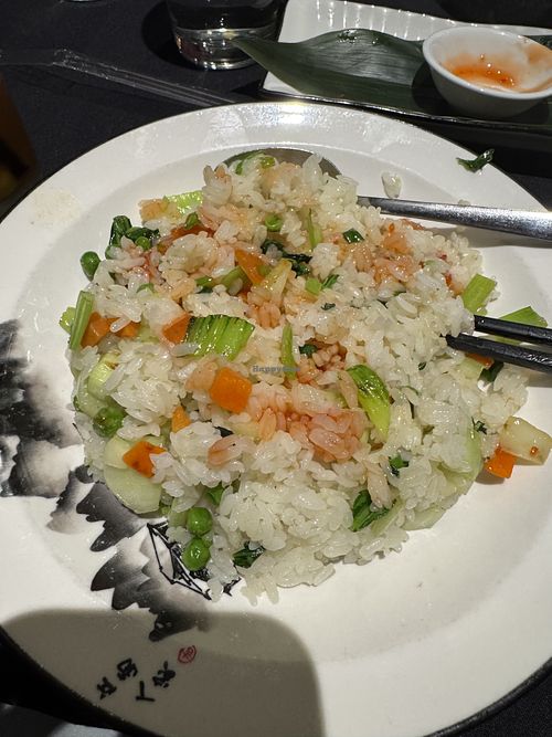 Vegetable fried rice (I added my spring roll sauce)  at Jiang Nan in New York City