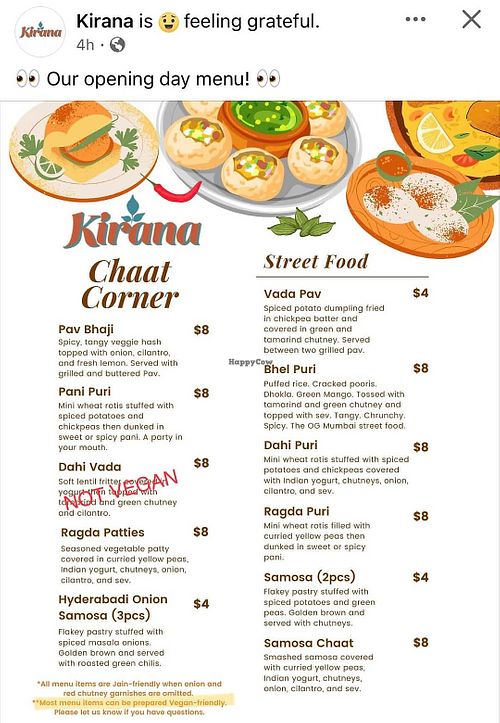  at Kirana & Chaat Corner in Fort Wayne