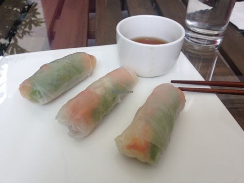 spring rolls at Pure and Whole - Shanghai Centre in Shanghai