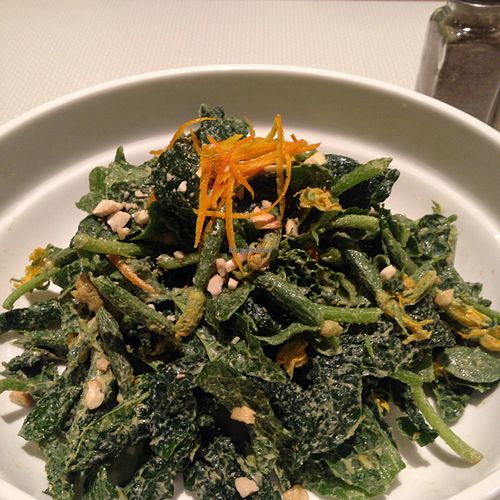 kale and much more salad. served with a smile at Pure and Whole - Shanghai Centre in Shanghai